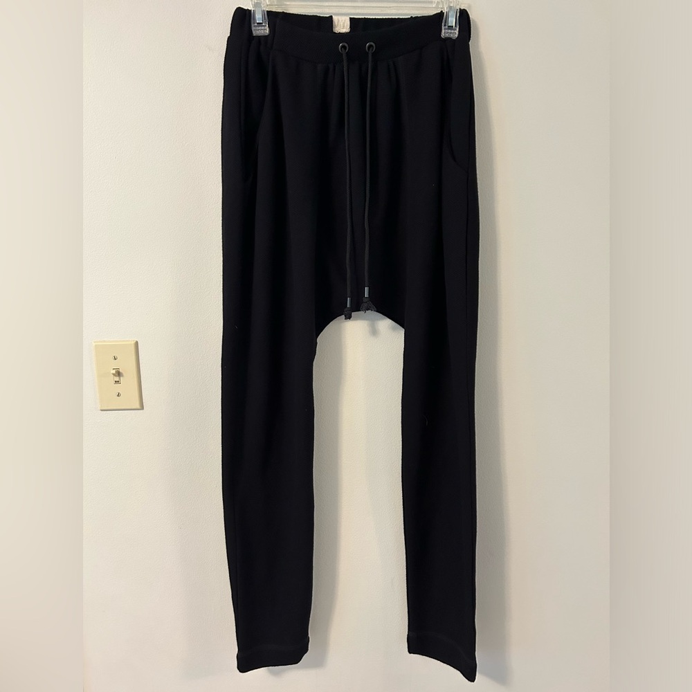 Tigerlily Black Knit Lounge Drop Crotch Beach Pants
